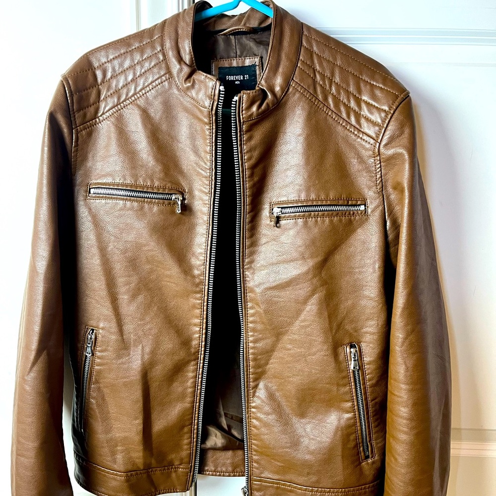 Forever 21 Leather Bomber Jacket